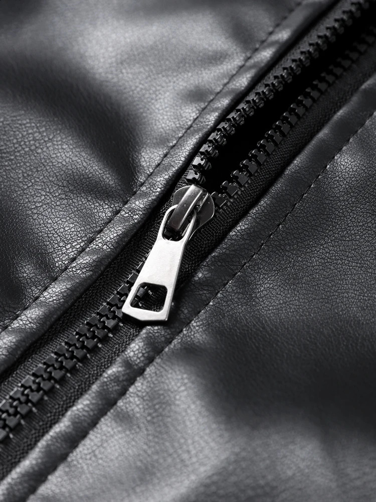 Vintage Pu Leather Zipper Crop Jackets For Women Locomotive Full Sleeve Pockets Female Hoodie Autumn Lady High Street Outwears 250122