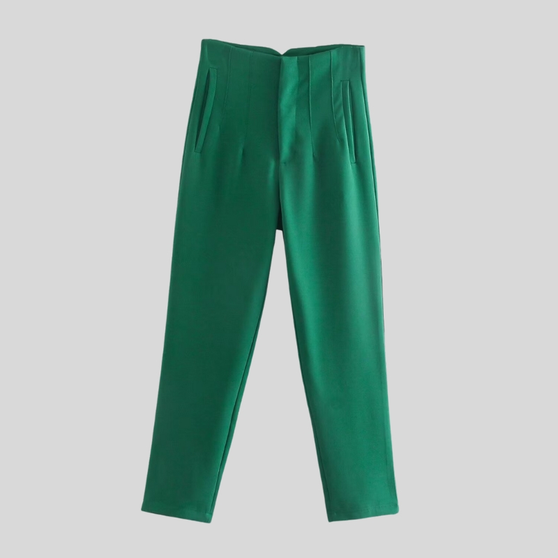 New best-selling European and American style fashion classic women's clothing high waist and thin slim casual trousers