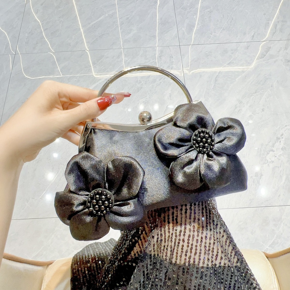 New Fashionable High-End Handbag With One Shoulder Crossbody Design For Dinner, Wedding Bridesmaids, And Cheongsam