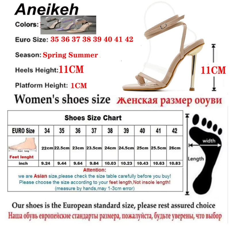 Aneikeh 2025 Summer New Women Shoes Transparent Color Matching Electroplating High Heel Toe Sandals Heels Party Pumps