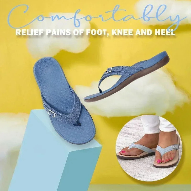 Summer Orthopedic Sandals Women Slippers Home Shoes Casual Female Slides Flip Flop For Chausson Femme Plus Size Flat Outdoor 250118