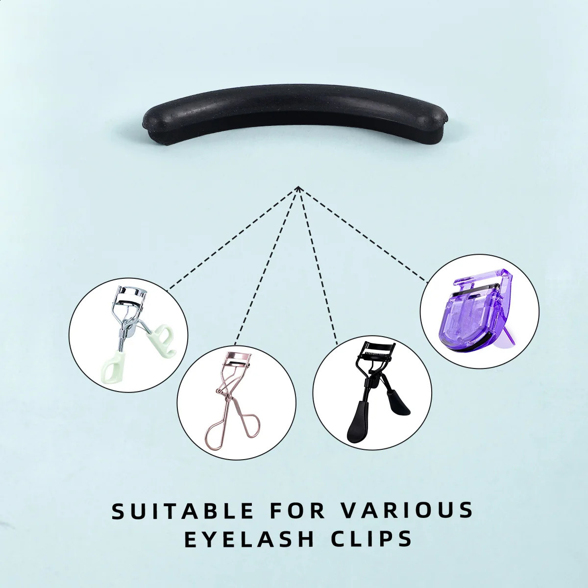eyelash with 5 silicone pads 1 double ended eyebrow and comb steel tweezers 3 spiral combs 250115