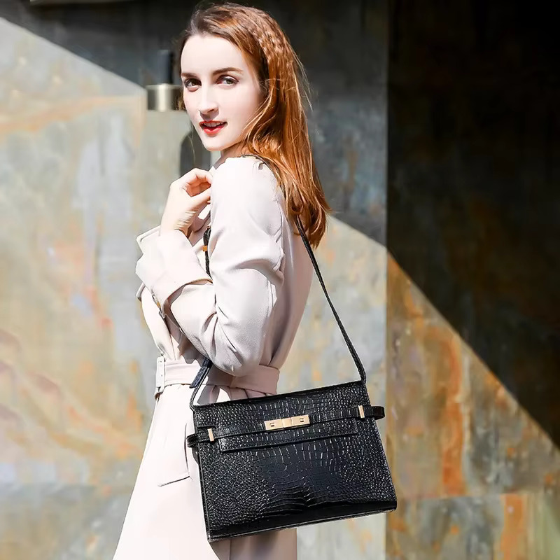 Designer Handbag Fashion Underarm Top Quality Real Leather Crossbody Shoulder Large Capacity Square Bag