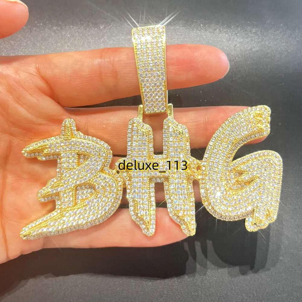 Custom Name Necklace for Men Personalized Letters Pendants Iced Out Charms Hip Hop Rock Jewelry