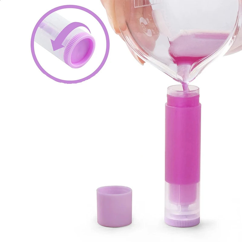 50Pcs Empty Refillable 5g/5ml Twist-up Lip Gloss Balm Lip Balm Tubes Plastic Lipstick Containers For DIY Chapsticks Solid Cream 250121