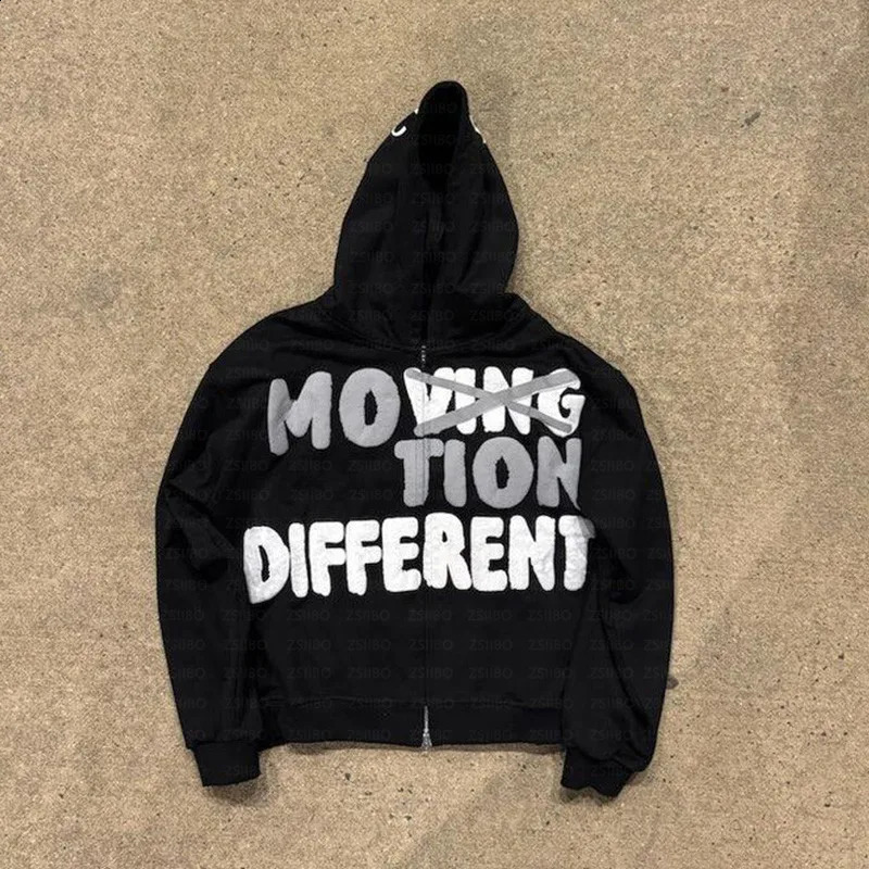 Y2k American Retro Loose Floral Hoodie Mens High Street Letter Printed Oversized Sportswear Fashion Casual Jacket Womens Top 250117