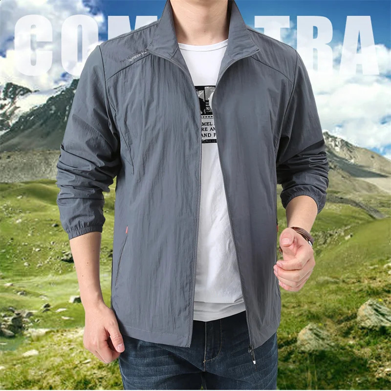 Summer Men Sun Protection Jacket Casual Camping Windbreaker Quick Dry Hiking Fishing Trekking Climbing Coat Sportswear 250122