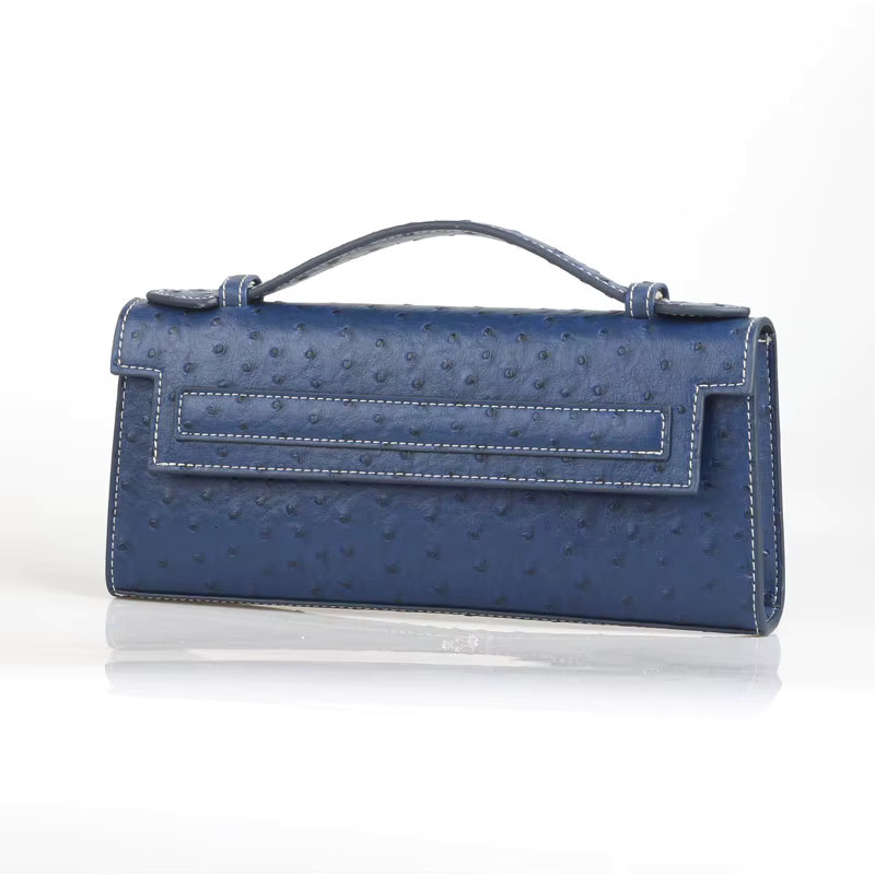 Alirattan Women Ostrich Pattern Fashion Female Evening Party High Quality Retro Portable Clutch Bag Trendy Wallet