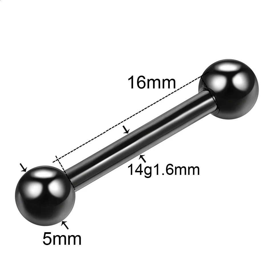 1PC Stainless Steel Heart Shaped Tongue Ring Barbell Piercing Cute Bar Ear Tragus Studs Labret Body Jewelry 250110