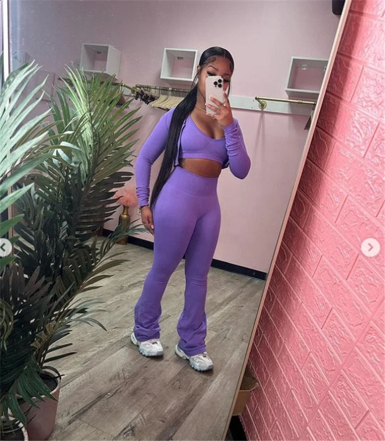 3 Pieces Fitness Yoga Set Women Solid Color Stretch Athletic Suit Sexy Bra Zipper Jacket High Waist Leggings Female Sportswear 250122