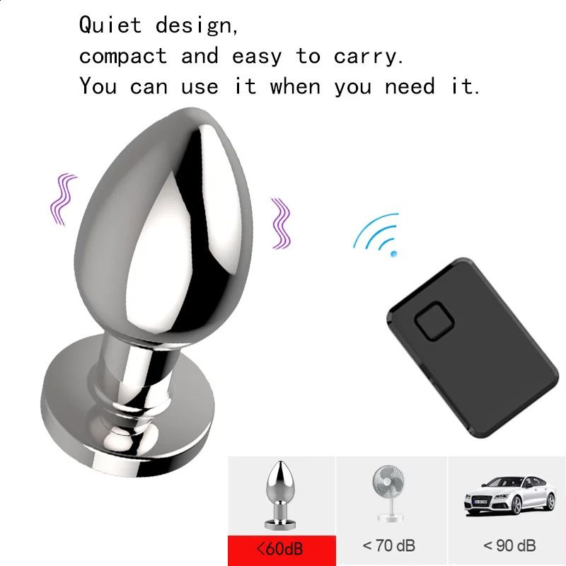 Multi Frequency Metal Anal Plug Vibrator Wireless Remote Control Massage Anal Adult Masturbator For Female Male 250108