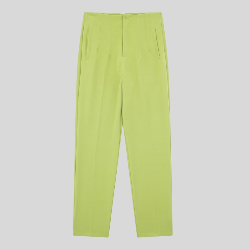 New best-selling European and American style fashion classic women's clothing high waist and thin slim casual trousers