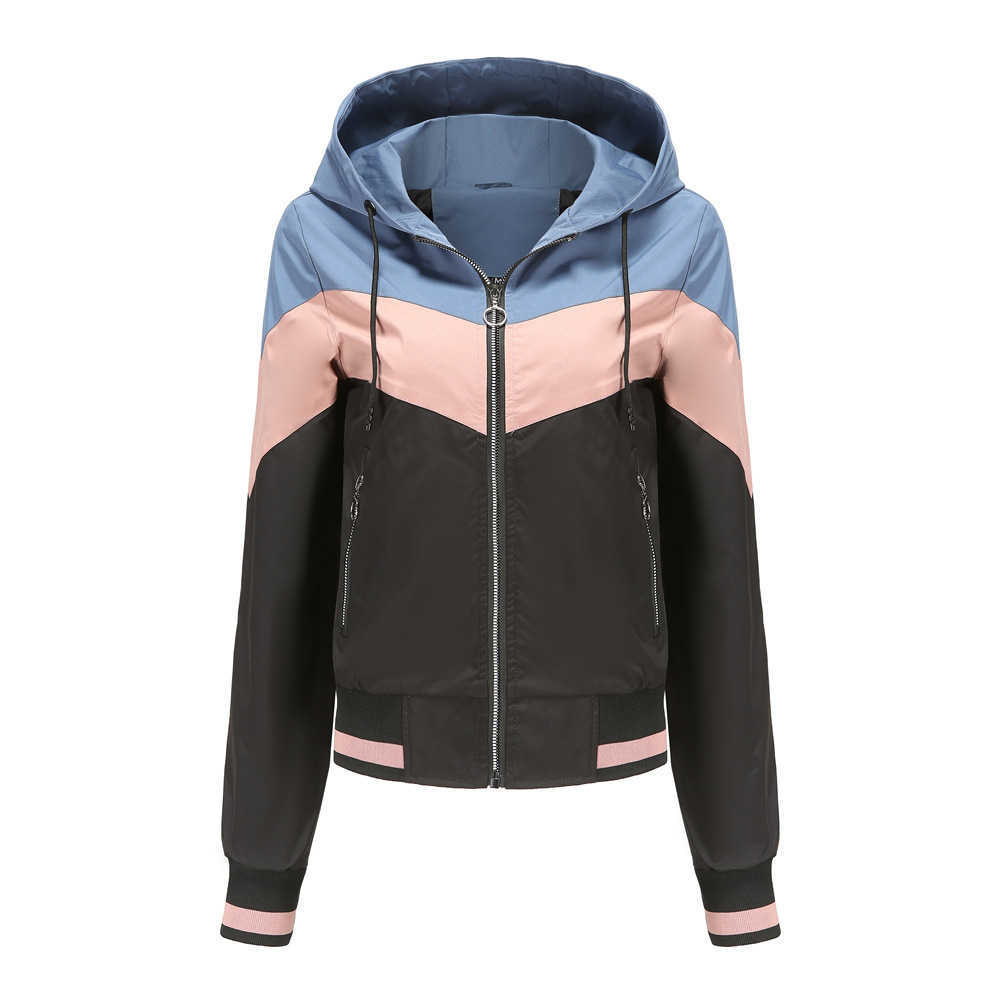 Womens Thin Windbreaker Womens Spring Autumn Hooded Jacket Womens Outdoor Raincoat with Rope Jacket Womens Leather Womens Jacket 241209