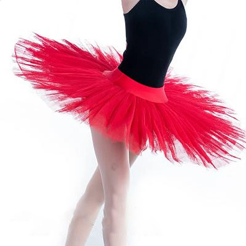 Professional Platter Tutu Black White Red Ballet Dance Costume For Women Tutu Ballet Adult Ballet Dance Skirt With Underwear 250120