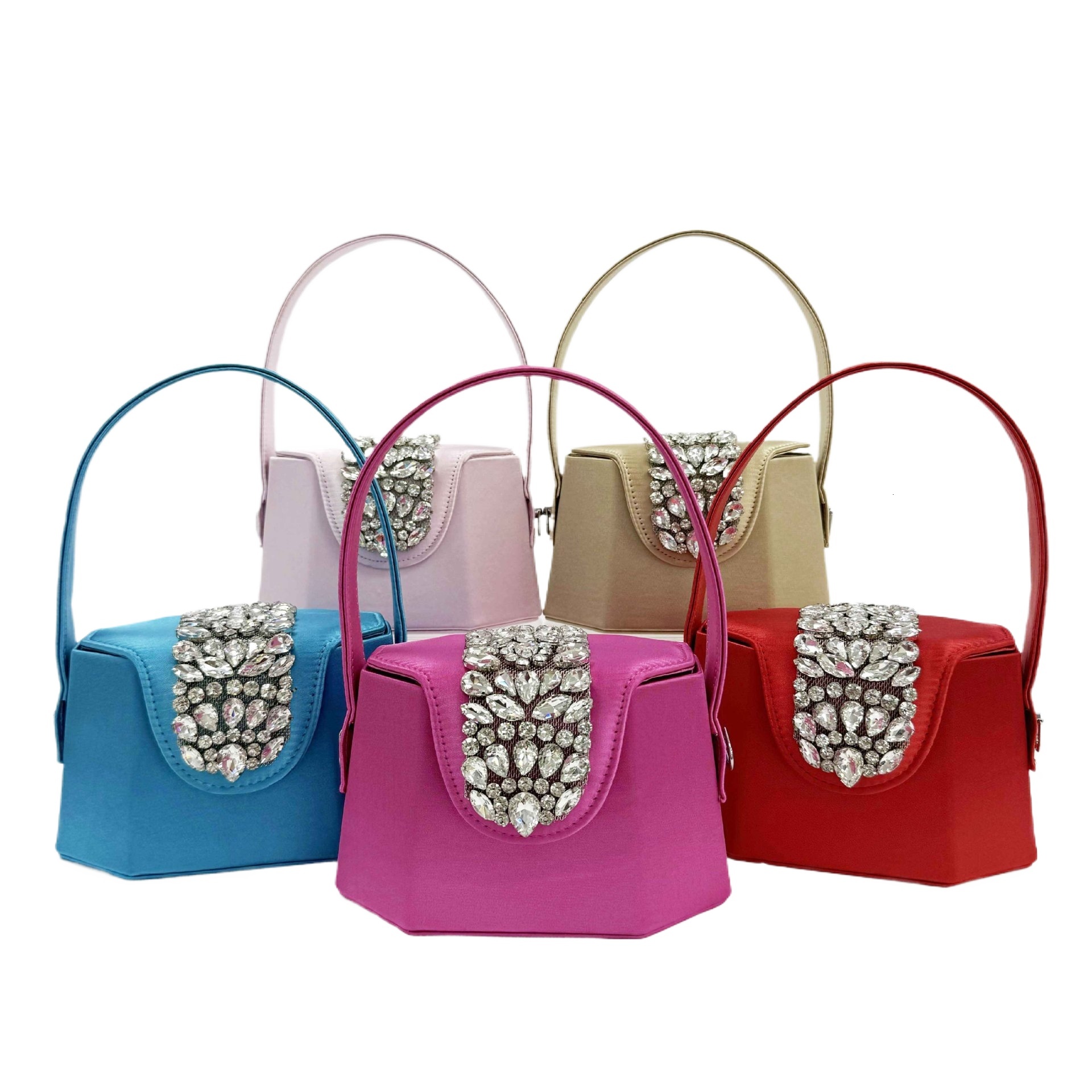 New Style New Product Women's Handheld Banquet Macaron Diamond Set Celebrity Dress Small Square Chain Strap Cross Bag