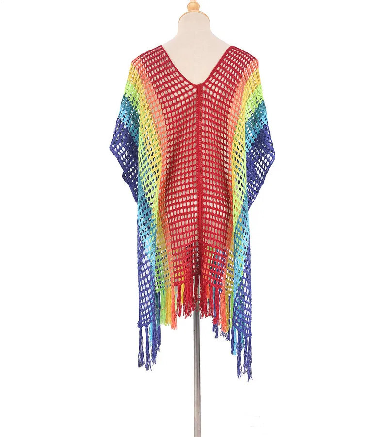 Beach Crochet Dress Bathing Suit Cover Ups Sexy Coverup for Swimwear Women Summer Outfit 250122