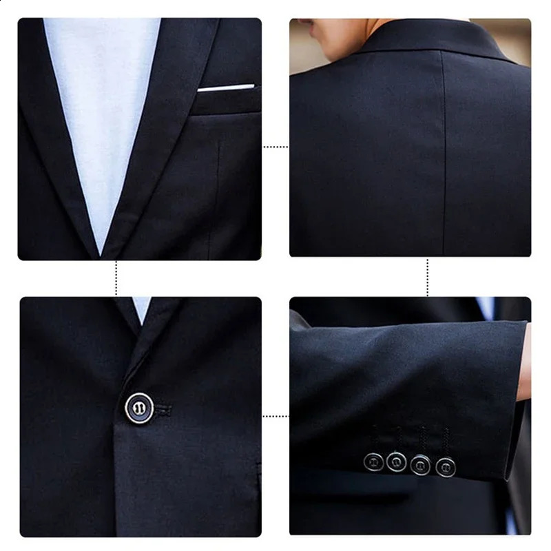Suits For Men Wedding 3 Pieces Set Elegant Jackets Vest Pants Blazers Formal Outfit Fashion Classic Full 2024 Costume 250115