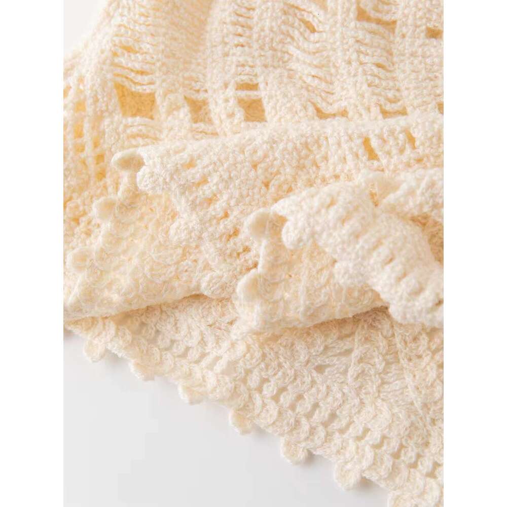 Knitted Crochet Female Dress 2023 V Neck Sleeveless Hollow Out Beach Vacation Dresses Women Summer Elegant Fashion Long Vestidos