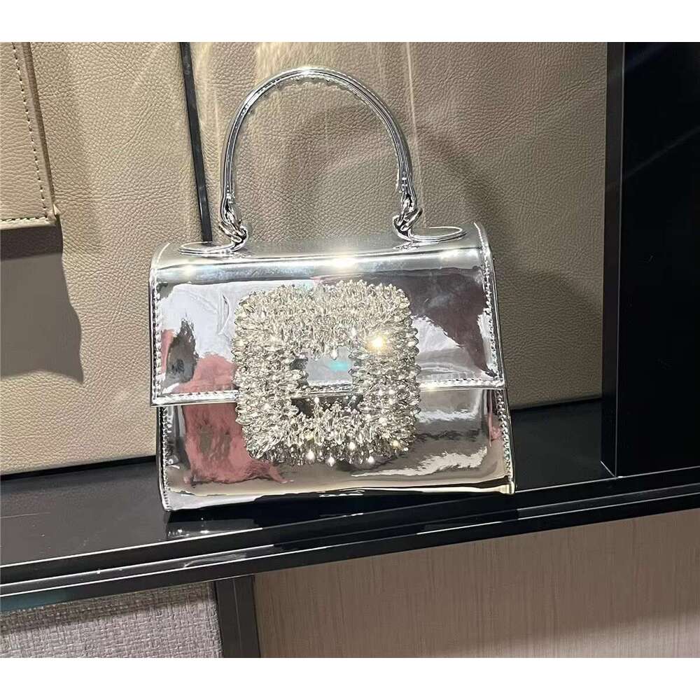 Fashion Shiny PU Gold Sier Dress Purse Dias Satin Prom Evening Bags Women Crossbody Handbag Flap Tote Shoulder