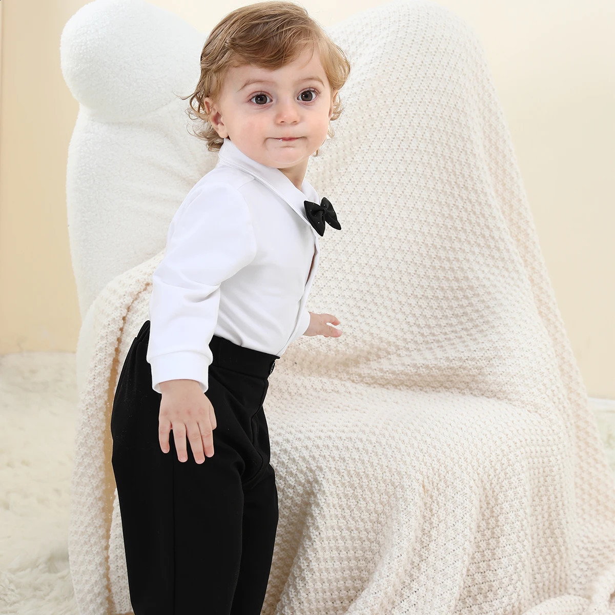 Baby Tuxedo Boys Suit Infant Wedding Gentleman Formal Dress Easter Ring Bearer Outfit Set Toddler Birthday Party Gift Clothes 250120