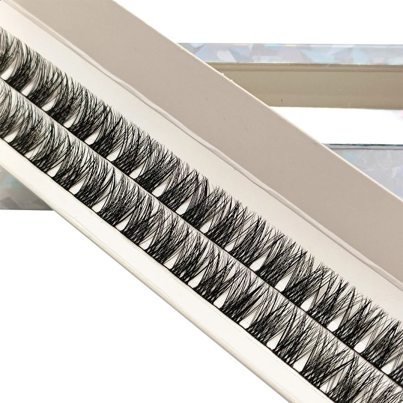 Hand Made Eyelash Extension Segmented Lashes Dramatic Lash Bundles Soft Ribbon Strip Eyelashes Makeup transparent terrier Lashes 250110