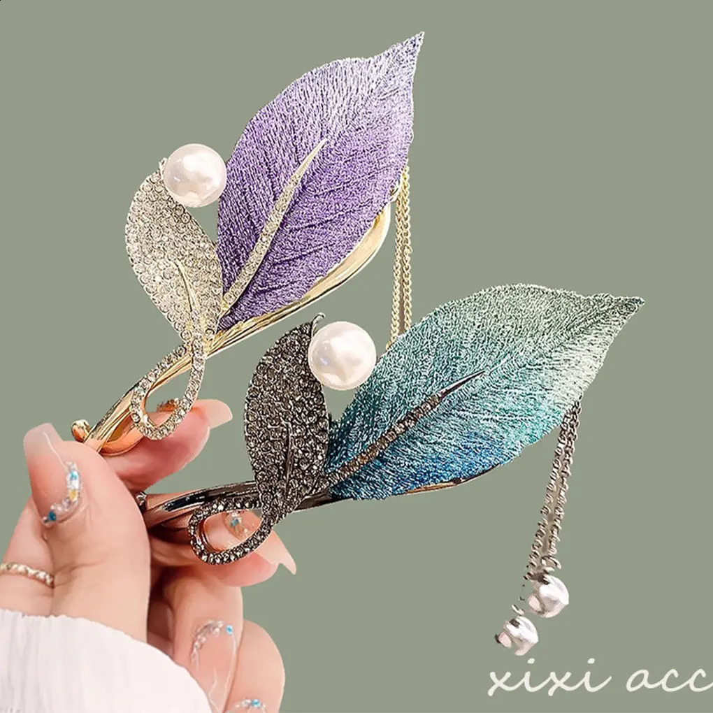 Elegant Metal Hair Clip Butterfly Flower Clips For Women Hairstyles Pearl Hair Clip Hair Clips Women 250120