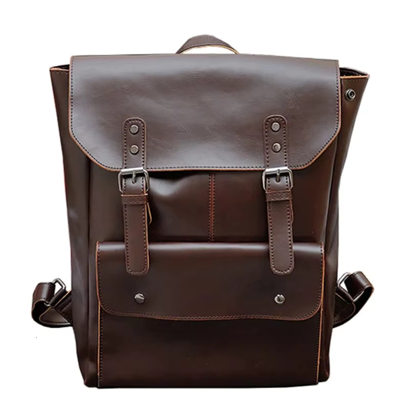 Multifunction Backpack PU Leather Waterproof Backpack Men School Bag Laptop Computer Women The Nightmare Befor Christmas