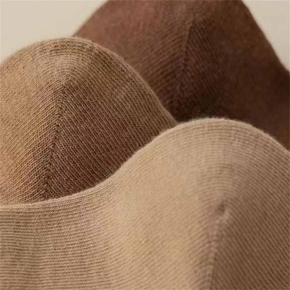 5 Pair /Lot Breathable Women Socks Pack Set White Black Polyester Cotton s Middle Tube Socks Spring Autumn 250121