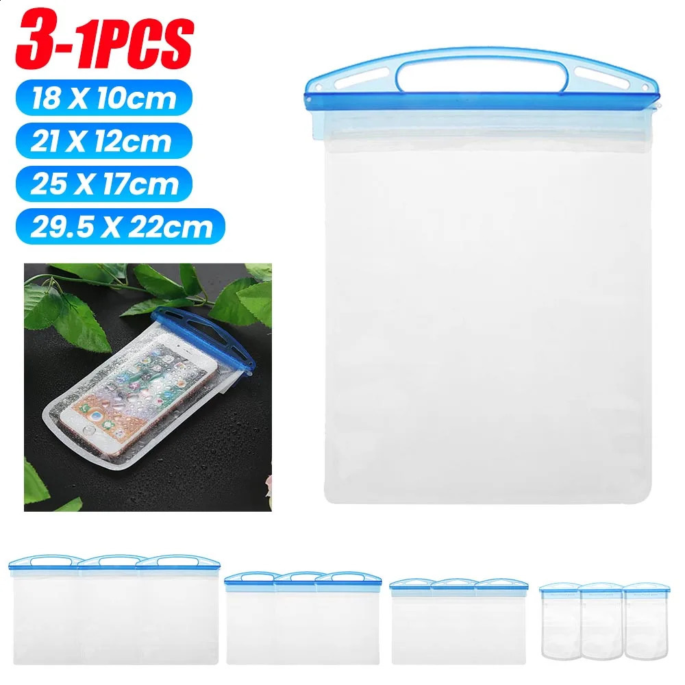 31PCS Universal Clear Swimming Waterproof Phone Case Bag Underwater Cover Pouch Mobile PVC Bags 250121