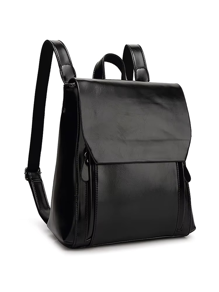 PU Leather Large Capacity 2024 Classic Retro College Backpack Joker Bag