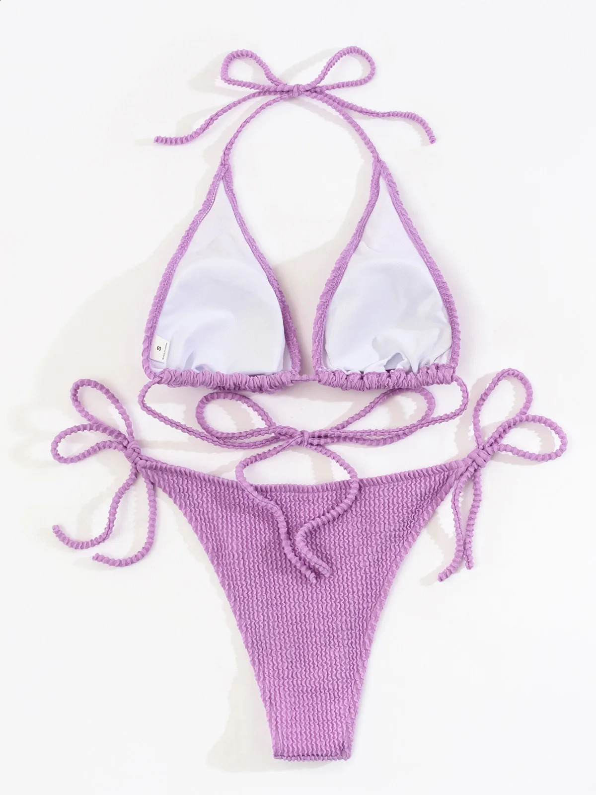 Fashion Sexy Bikini Solid Swimsuit Women Swimwear Push Up Set Brazilian Bathing Suit Summer Beach Wear Swimming 250118