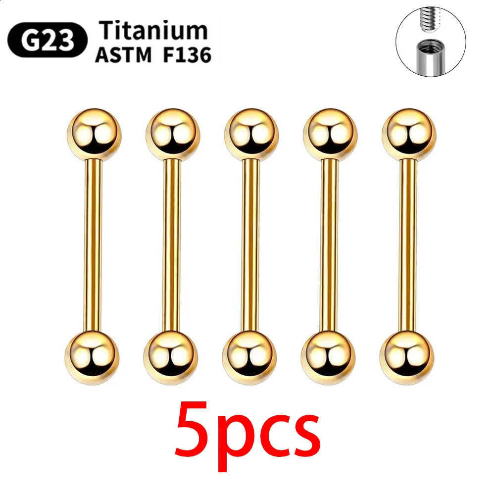 110pcs External Internal thread Piercing Jewelry G23 14G 16G Long Industrial Barbell Ring Tongue Sexy 250110