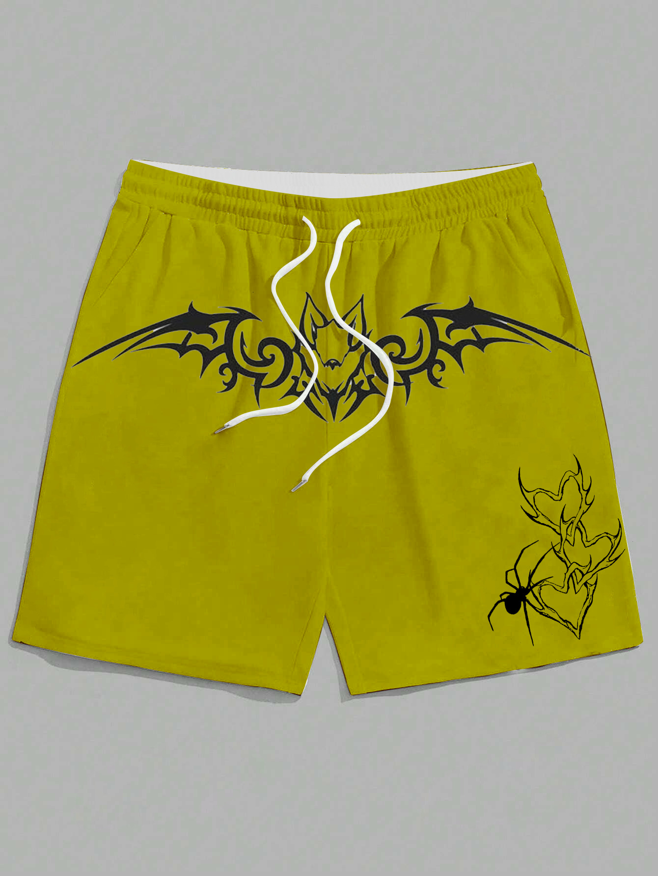 New Men's Summer Loose Casual Home 3D Printed Sporty Three Headed Wolf Print Haruku Hawaii Beach Shorts