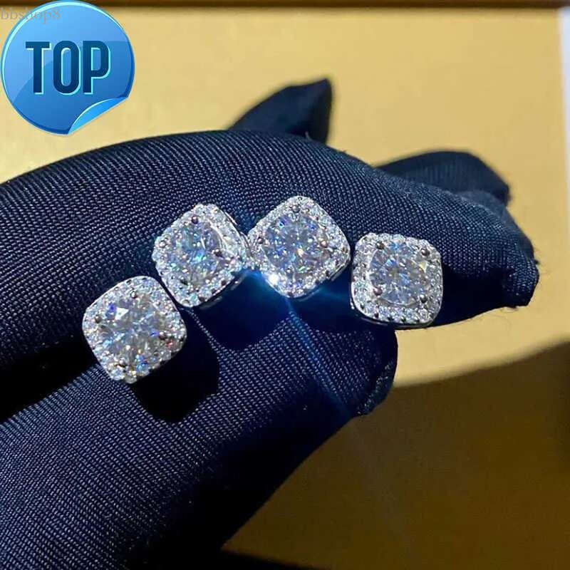 Wholesale Vvs Moissanite Round Cut Dia Factory Price Earring Hoop Stud Earrings Men Women