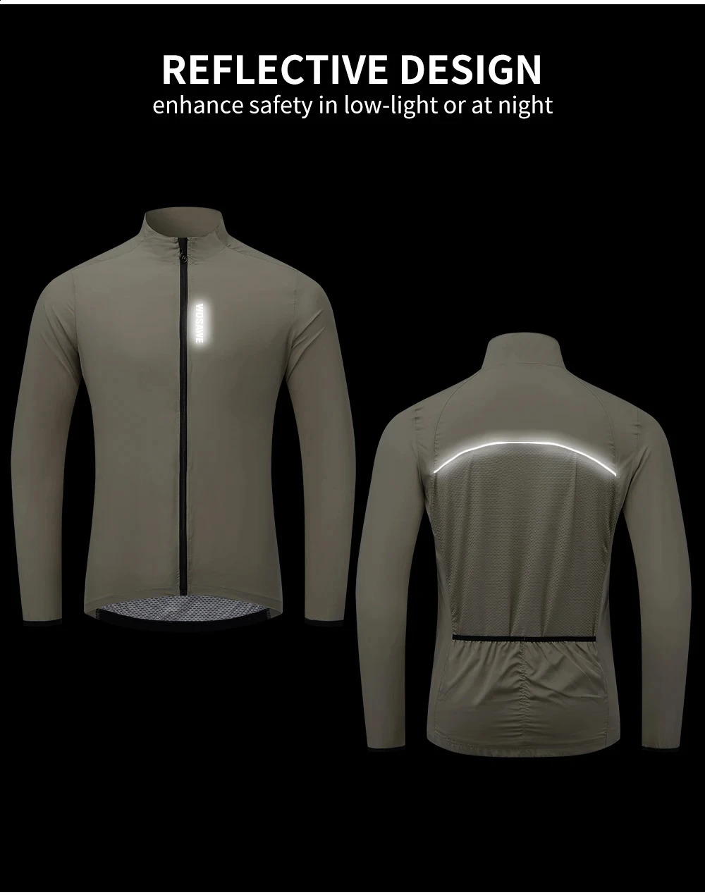 WOSAWE Bicycle Jacket Summer and Autumn Thin Cycling Sleep Windproof Sunscreen Breathable 250122