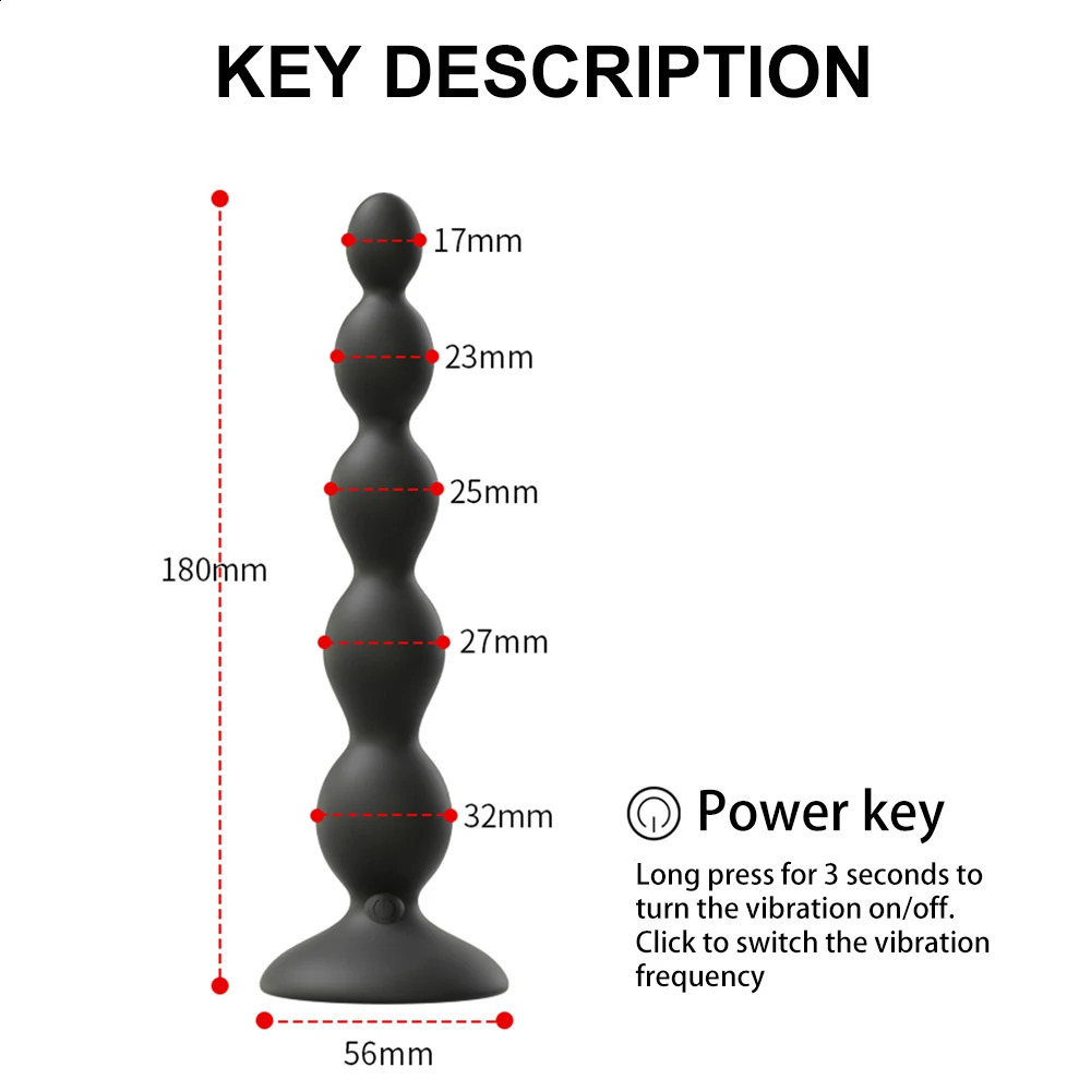 10 Speed Anal Vibrator Male Prostata Massager Anal Beads Butt Plugs G Spot Dildo Vibration Sex Toys for Men Gay Women USB Charge 250108