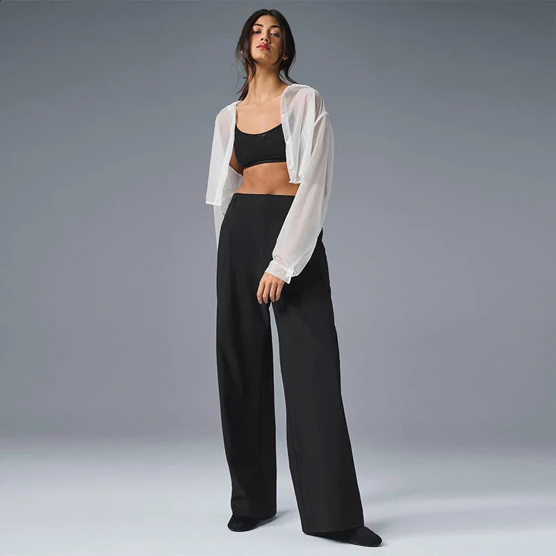 Womens HIGHWAIST PURSUIT TROUSER REGULAR Comfortable Lightweight Fashion Suit Pants Office Straight Leg Wide 250120