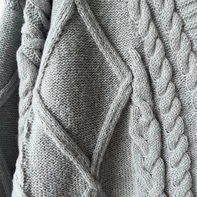 Warm V-neck Long Sleeve Knitted Cardigans Women Autumn Winter Solid Casual TTPD Sweater Coat 250117