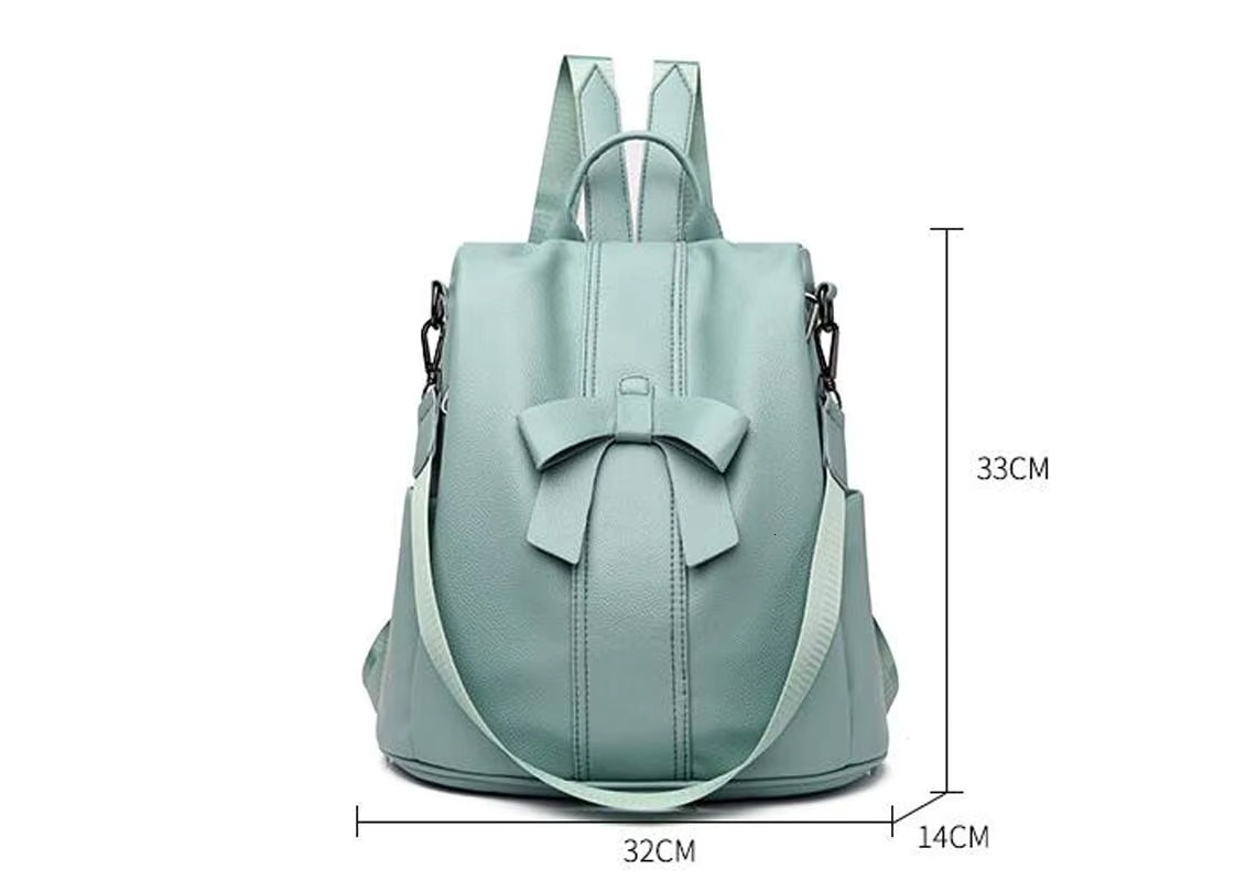 Wholesale New Casual Backpack Leather Women's Handbag Large Capacity School Bag For Girls Double Zipper Leisure Shoulder Bags