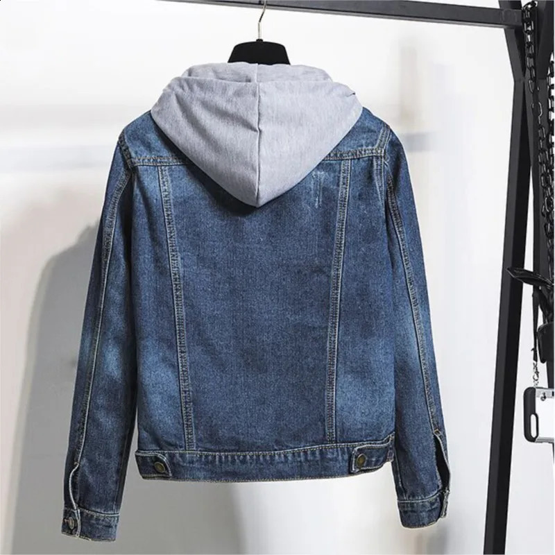 Spring Autumn Korean Style Slim Short Jacket Versatile Solid Color Long Sleeve Denim Jacket Womens Fashion NS5683 250121