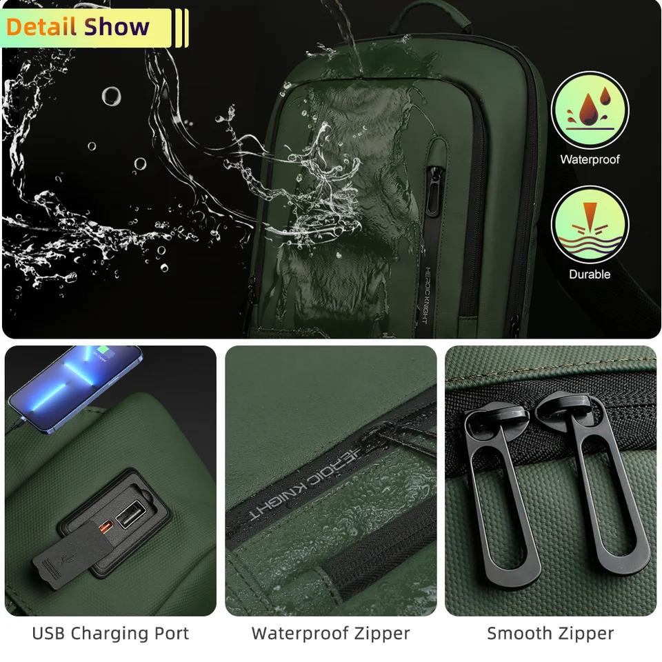 Heroic Knight Men Business Backpack Multifunction Slim Laptop Bags For Women outdoors Waterproof pack Aesthetic n 250121