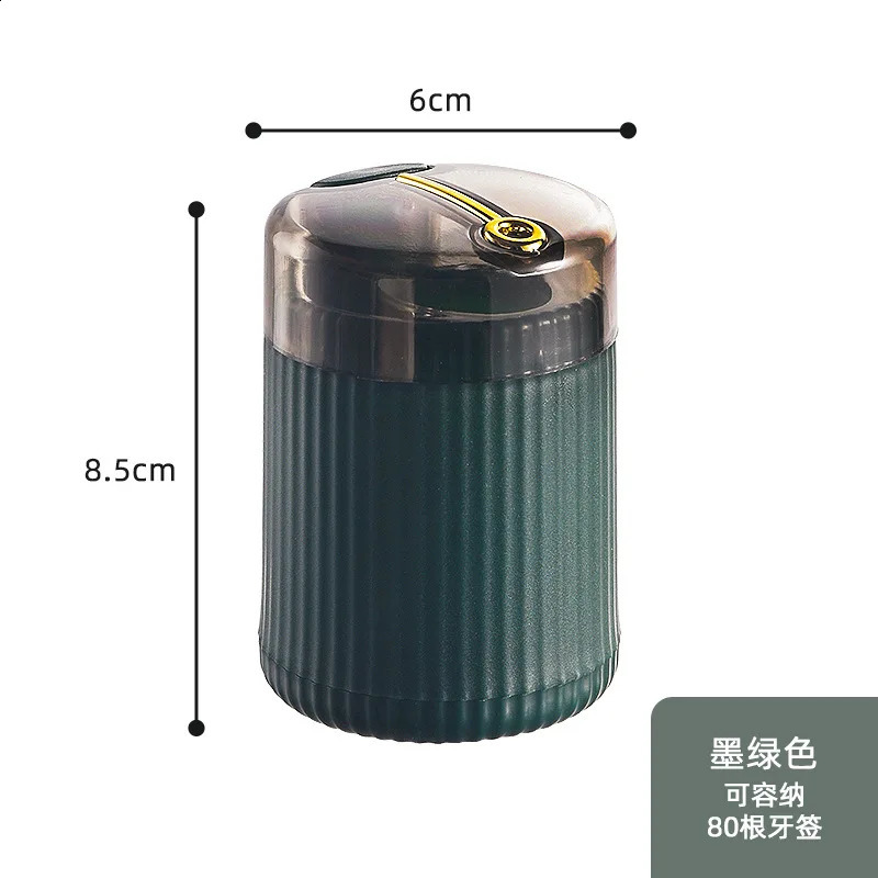 Simple Toothpick Box Toothpick Dispenser Ceative Push Automatic Eject Toothpick Jar Holder Household Toothpick Holder Container 250115