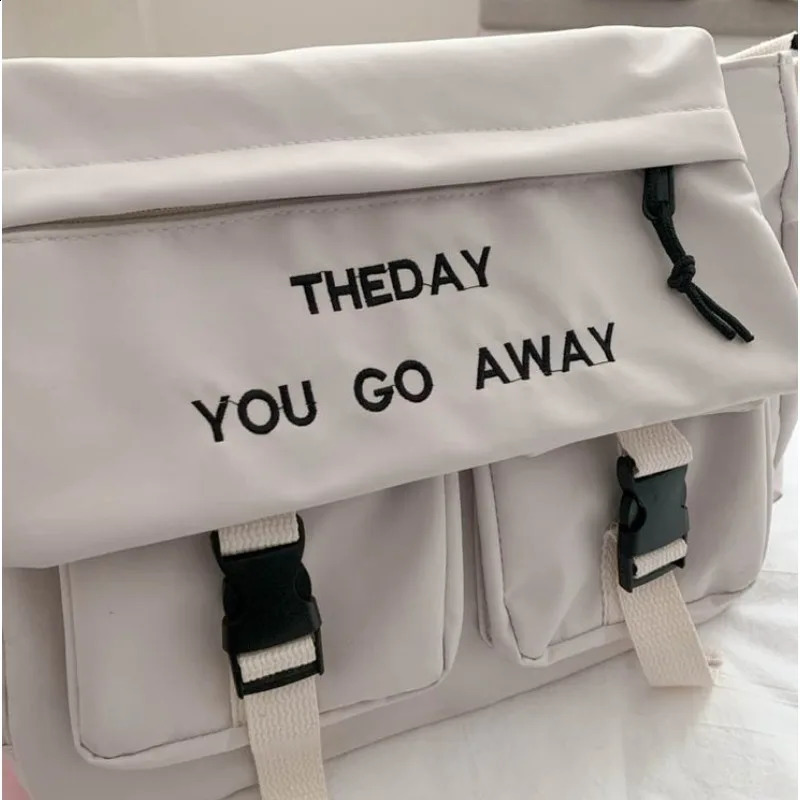 INS Canvas Bag Womens Crossbody Japanese College Student Class Single Shoulder Large Bag Large Capacity Canvas Three 250109