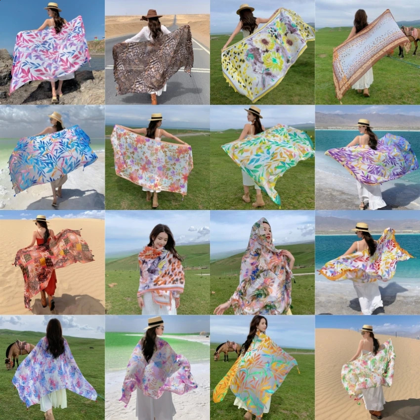 90x180cm Thinness Travel Beach Sunscreen Scarve Bikini Large Shawl Sarong Wrap Scarf Women Brazilian Swimsuit Bathing Cover-ups 250120