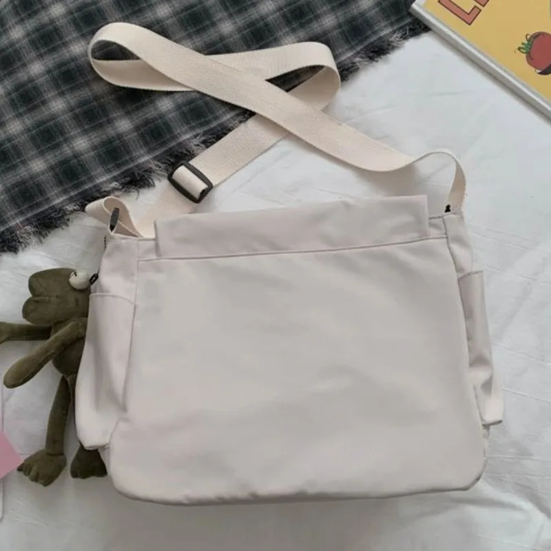 INS Canvas Bag Womens Crossbody Japanese College Student Class Single Shoulder Large Bag Large Capacity Canvas Three 250109