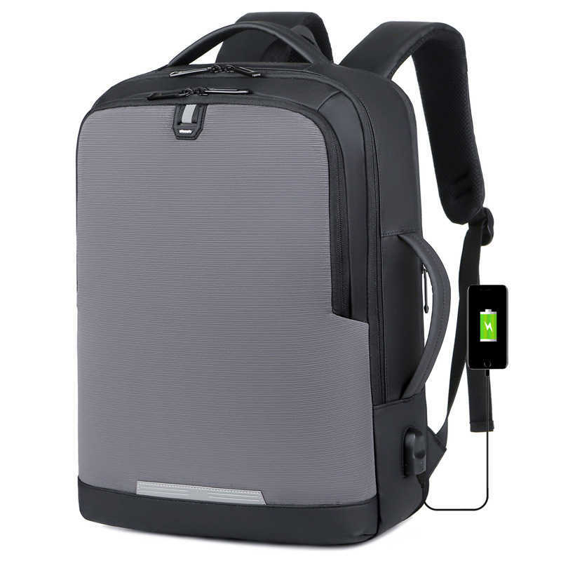 New Mens Computer Backpack High end Business Large Capacity Backpack Multifunctional Business Travel Backpack
