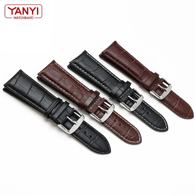 Genuine Leather Watch Strap 22mm 23 24 26mm 28mm watchband pin Clasp mens leather bracelet general watch band alligator grain 250118