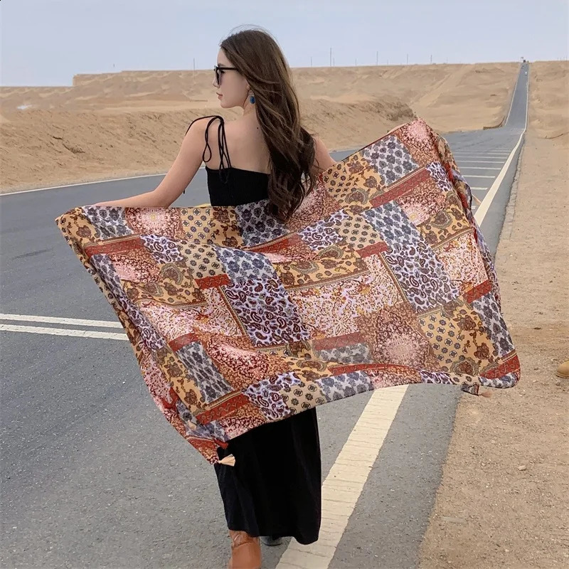 90x180cm Thinness Travel Beach Sunscreen Scarve Bikini Large Shawl Sarong Wrap Scarf Women Brazilian Swimsuit Bathing Cover-ups 250120
