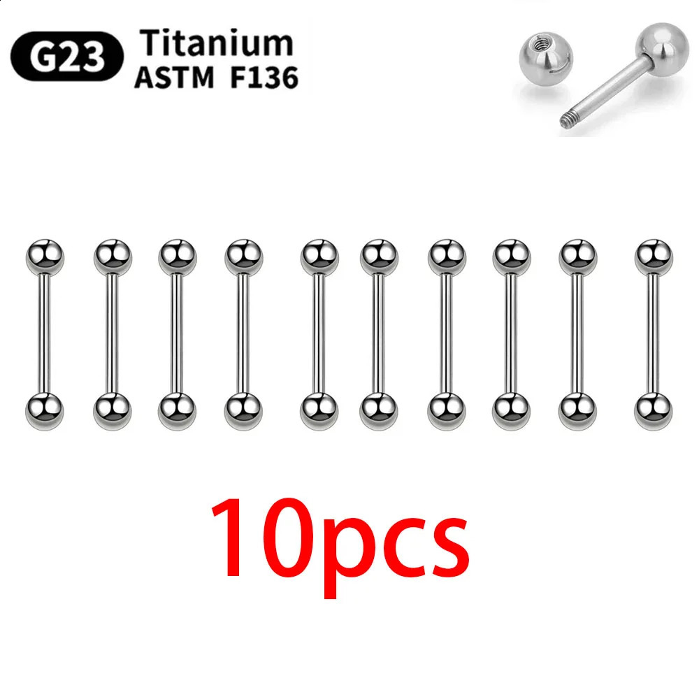 110pcs External Internal thread Piercing Jewelry G23 14G 16G Long Industrial Barbell Ring Tongue Sexy 250110