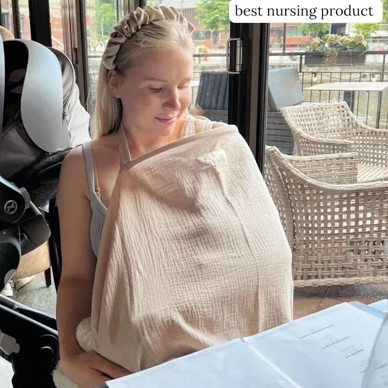 Breathable Maternity Covers Up Baby Feeding Nursing Shawl Mother Breastfeeding Cover Lactation Privacy Apron Stroller Blanket 250117